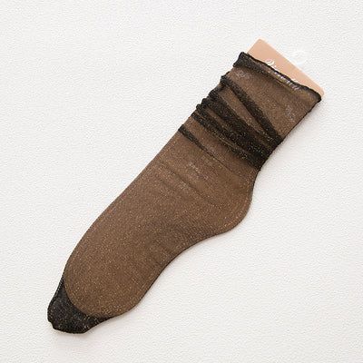 3 Paar Gold-silber-röhren-spitzensocken Für Damen