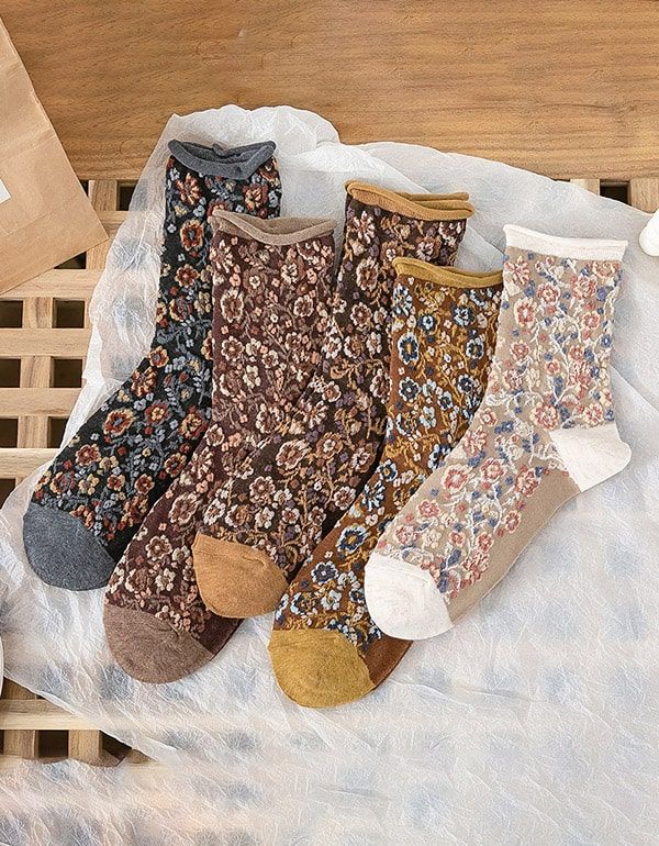 3 Paar Herbst-winter-med-tube-baumwollsocken