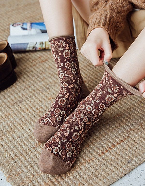 3 Paar Herbst-winter-med-tube-baumwollsocken