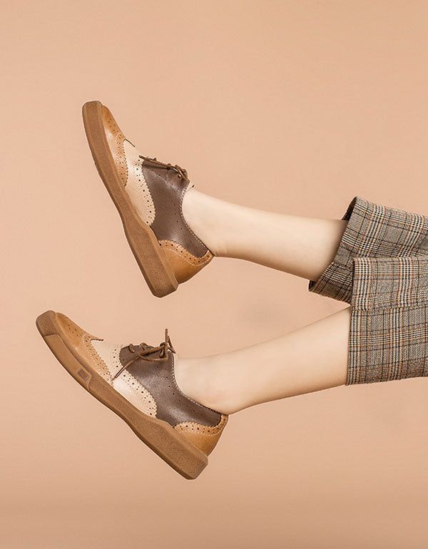 Brock Oxford-schuhe Aus Echtem Leder Für Damen