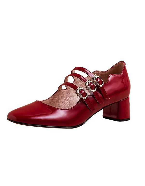 Frühling Vintage Riemchen Mary Jane Schuhe