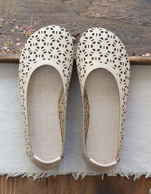 Handgefertigte Bequeme Hohle Sommer-flats