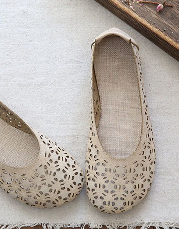 Handgefertigte Bequeme Hohle Sommer-flats