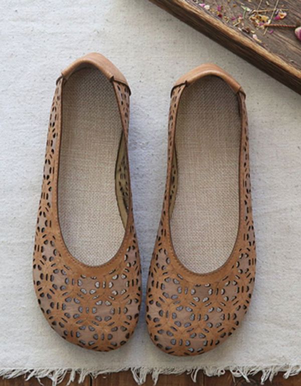 Handgefertigte Bequeme Hohle Sommer-flats