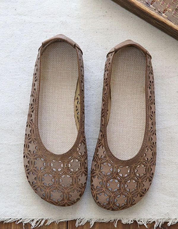 Handgefertigte Bequeme Hohle Sommer-flats