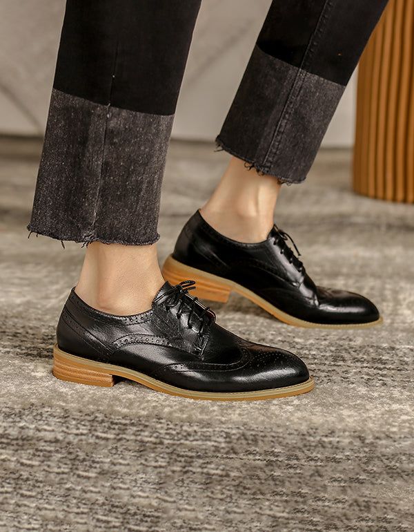 Handgefertigte Oxford-schuhe Aus Vintage-leder Im Britischen Stil