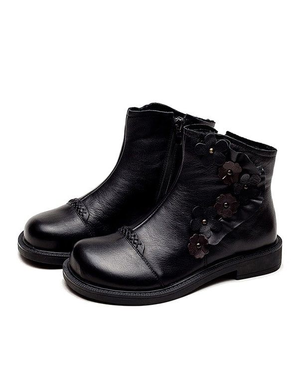 Herbst-winter-runder Kopf Ethnische Retro-stiefel