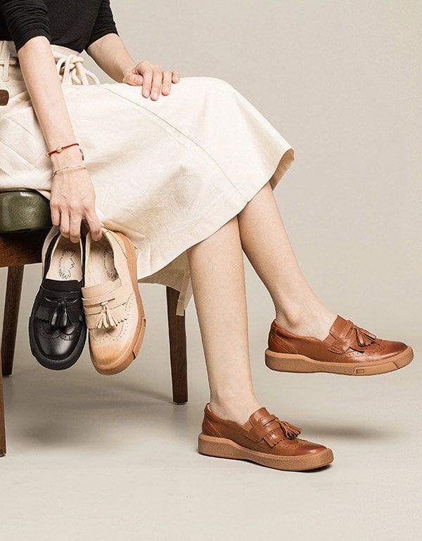 Oxford-schuhe Im Britischen Stil Für Damen