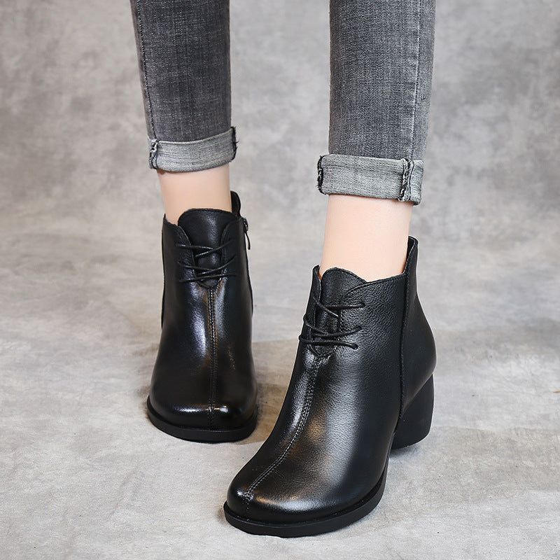 Retro Elegante Bequeme Chunky Boots | Geschenk Schuhe