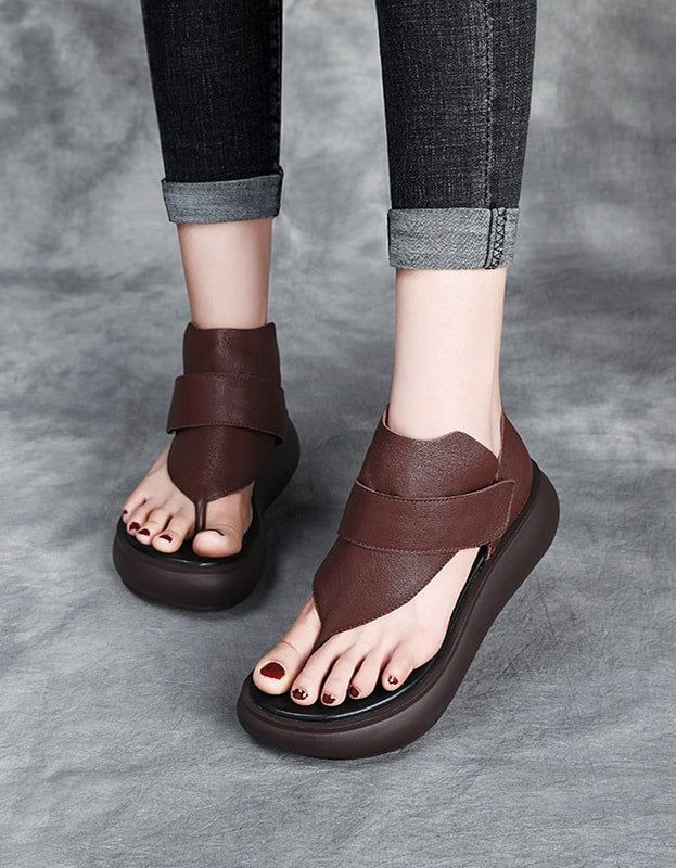 Sommer-flip-flop Mode-leder-sommer-sandalen