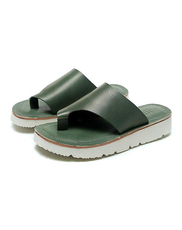 Sommer-mode-flip-flops Aus Leder