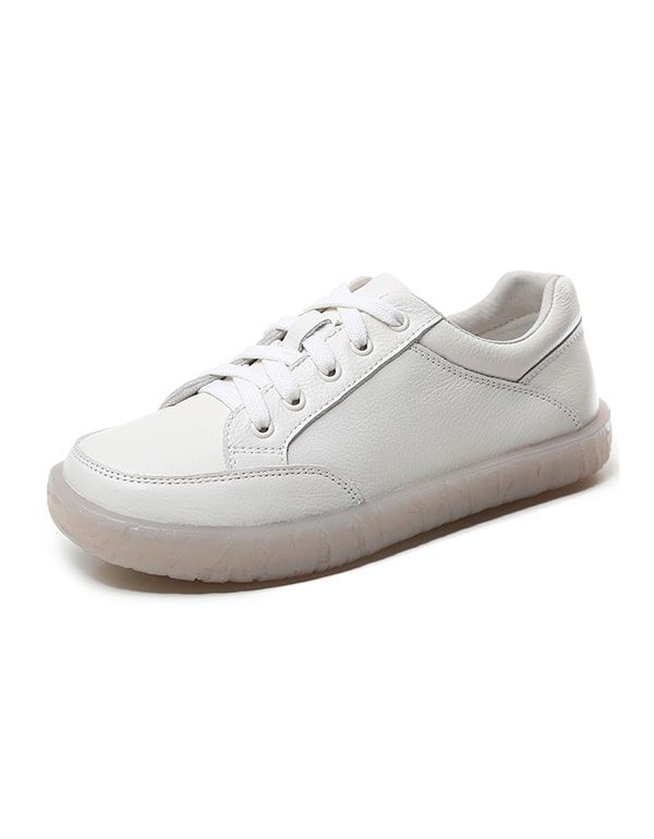 Vielseitige Lässige Weiche Ledersneaker Für Damen