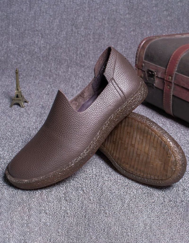 Weiche Leder-slipper Im Retro-stil Aus Leder Für Herren