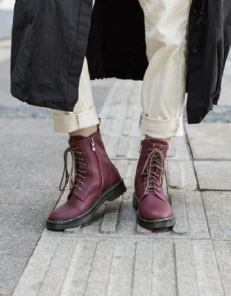 Winter-herbst-glattleder-schnürstiefel Von Dr. Marten