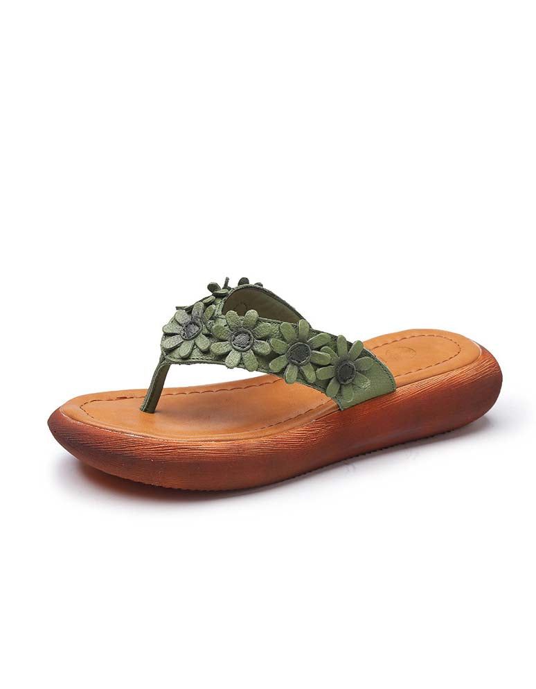 Flower Flip-flops Retro-strandhausschuhe