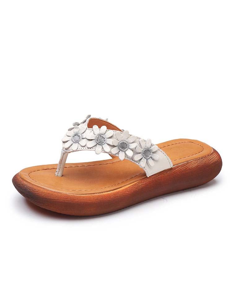 Flower Flip-flops Retro-strandhausschuhe