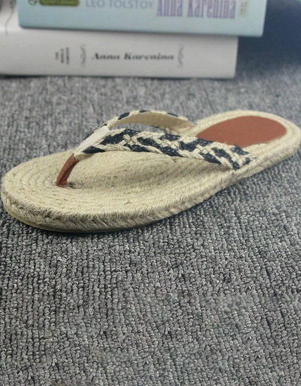 Handgemachte Gewebte Flip Flops Strand Sommer Hausschuhe