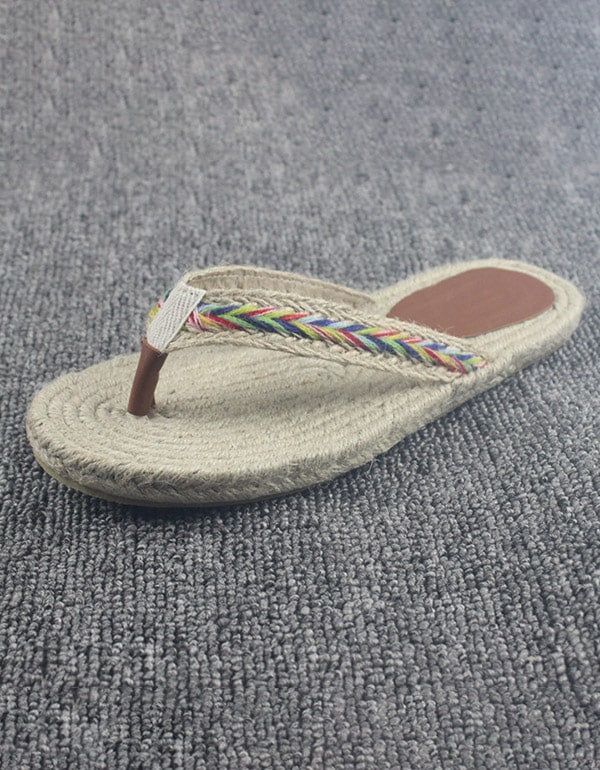 Handgemachte Gewebte Flip Flops Strand Sommer Hausschuhe