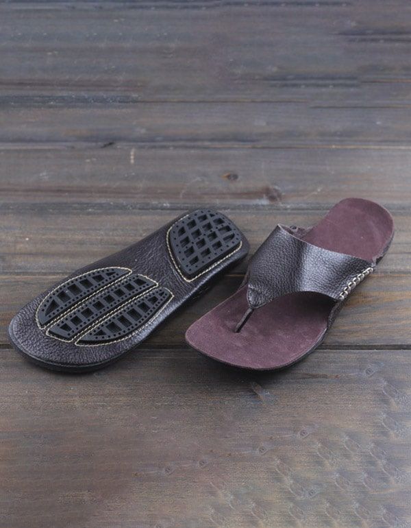 Sommer-leder-flip-flops Für Damen