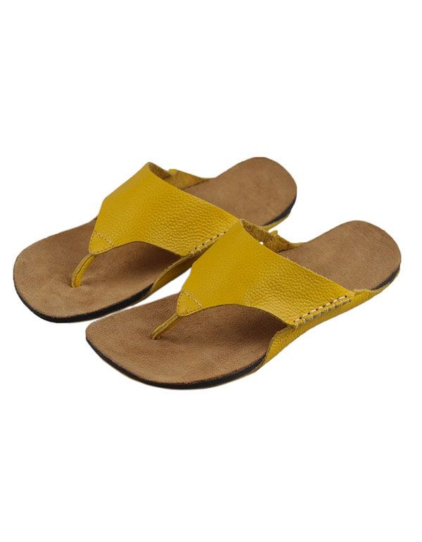 Sommer-leder-flip-flops Für Damen