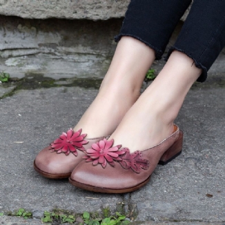 Sommer-retro-blumen-hausschuhe | Geschenk Schuhe