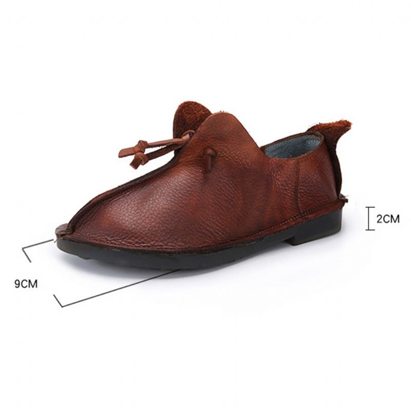 Bequeme Flache Retro-lederschuhe Für Damen