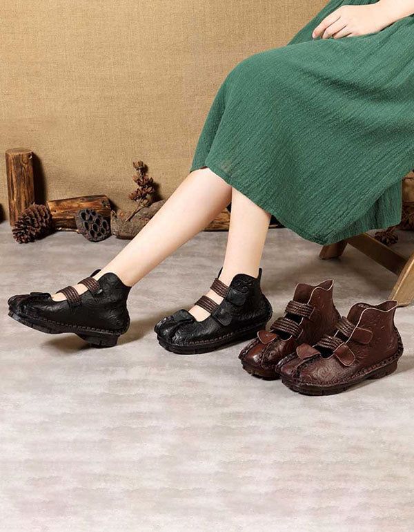 Bequeme Retro-schuhe Aus Handgefertigtem Leder