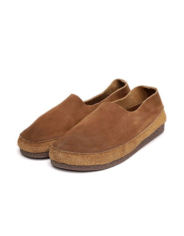 Bequeme Retro-slipper Aus Leder Für Damen