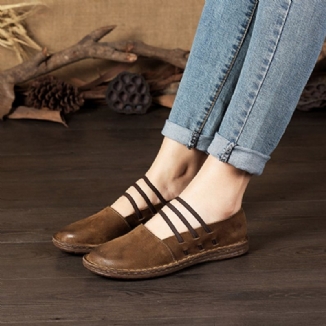 Bequeme Weiche Damen-flats Im Retro-stil | Geschenk Schuhe