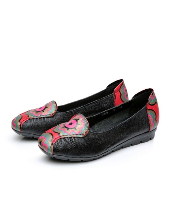 Damenschuhe Im Ethnischen Stil Mit Retro-print