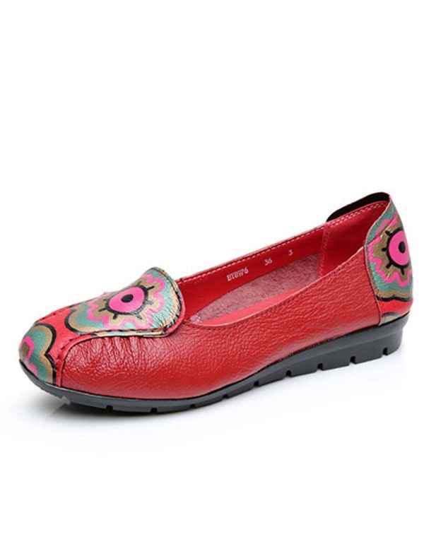 Damenschuhe Im Ethnischen Stil Mit Retro-print