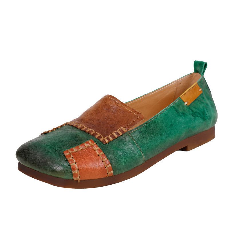 Farblich Passende Retro Damen Flats Spring