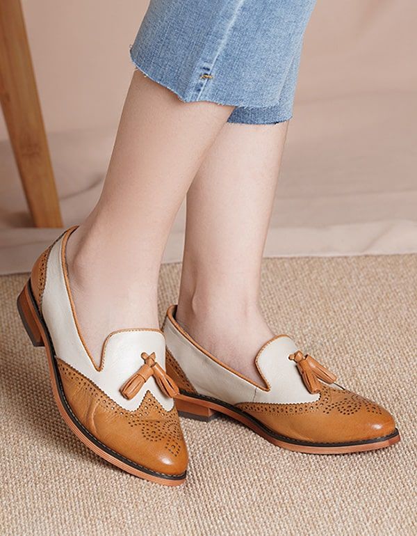 Farblich Passende Vintage Oxford Schuhe Für Damen 2022