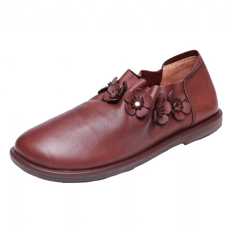 Flache Damenschuhe Aus Leder Mit Weichem Boden Im Herbst | Geschenk Schuhe