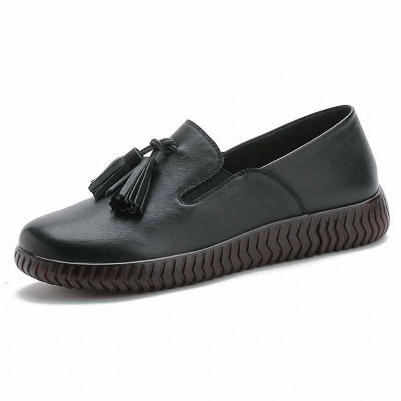 Flache Lässige Retro-damenschuhe Aus Leder | Geschenk Schuhe