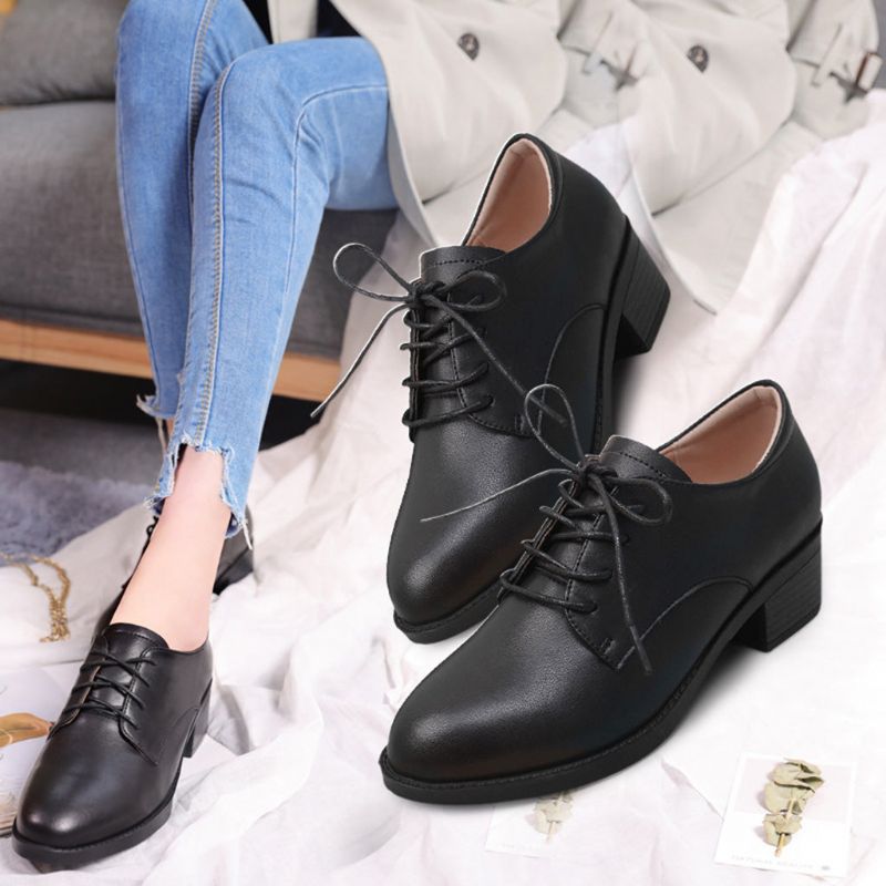 Flache Retro-lederschuhe Im Britischen Stil | Geschenk Schuhe