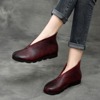 Flache Retro-stiefeletten | Geschenk Schuhe