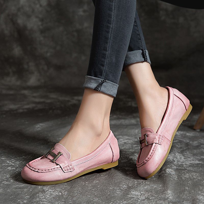 Geschenk Schuhe Frühling Sommer Flache Handgefertigte Damen Flache\/pink