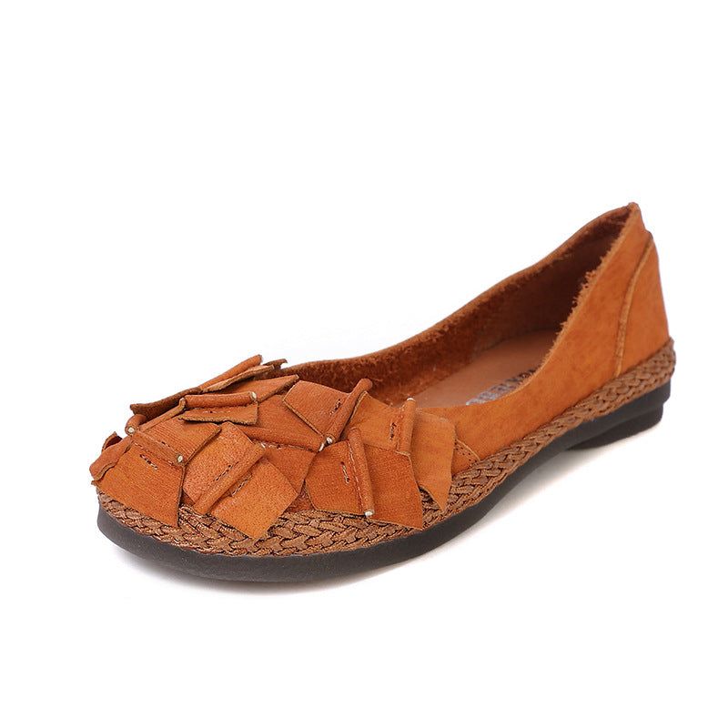 Gewebte Handgefertigte Damen-retro-flats | Geschenk Schuh