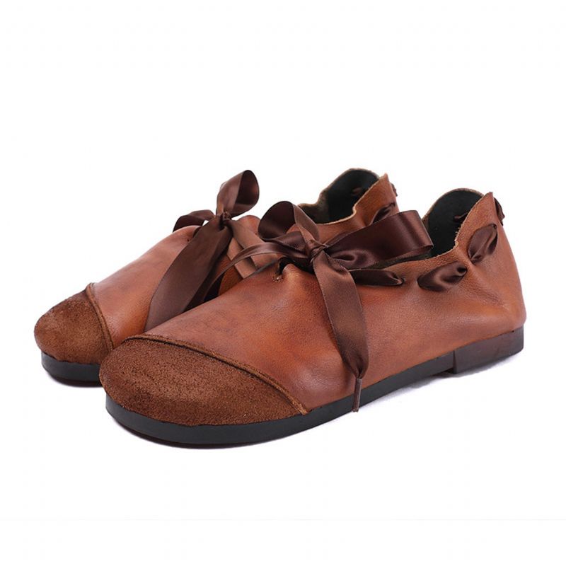 Handgemachte Leder Retro Casual Flache Schuhe | Geschenk Schuhe