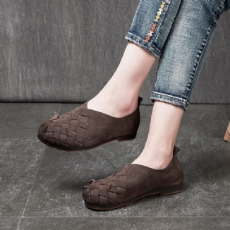 Handgewebte Retro-flats Für Damen