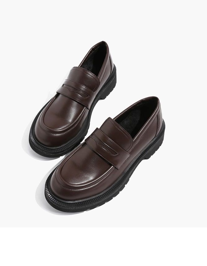 Klassischer Vintage Damen Loafer Schwarz