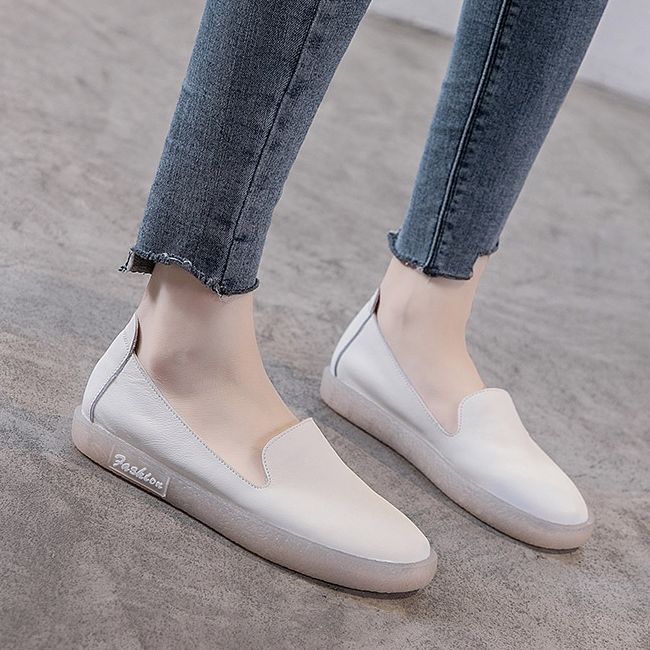 Lässige Weiche Damen-flats-weiß | 35-41