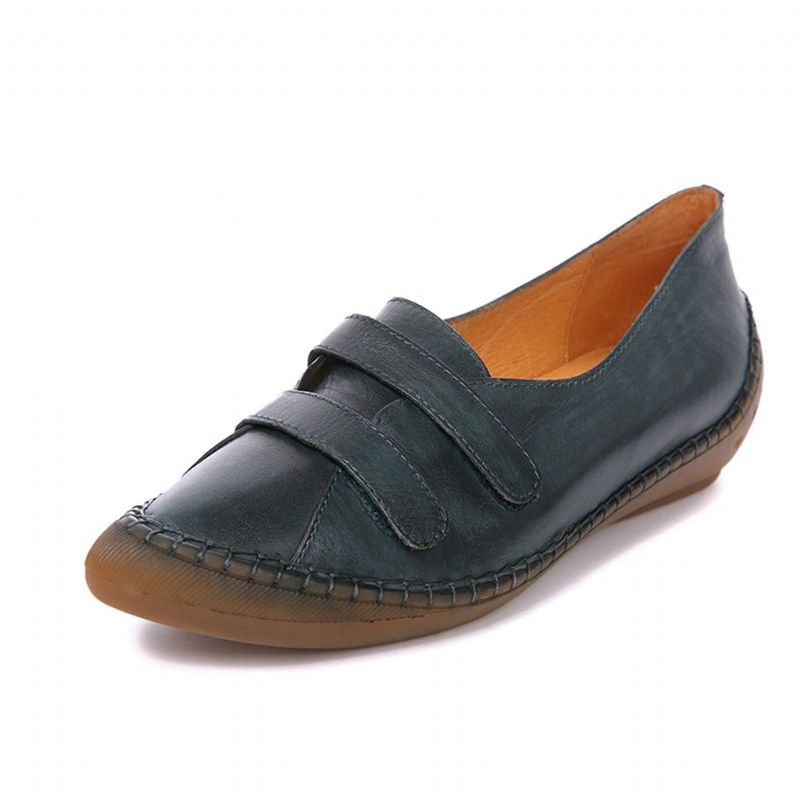 Leder Handgefertigte Retro Flache Schuhe | Geschenk Schuhe