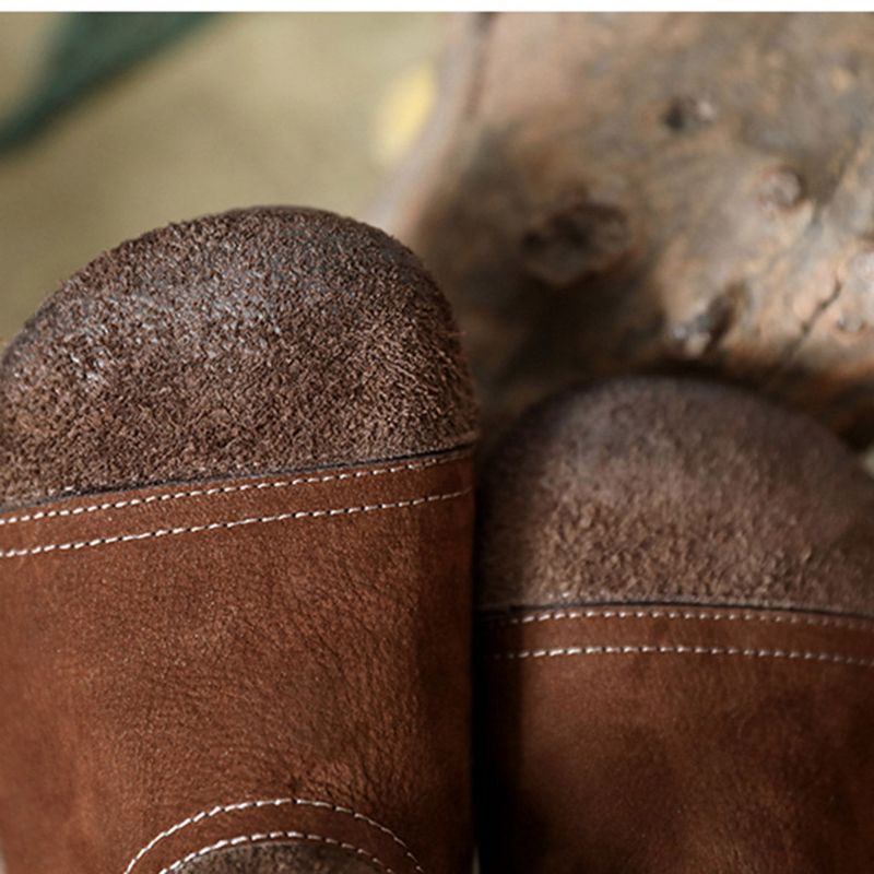 Retro-damenschuhe Aus Rindsleder Mit Weicher Sohle