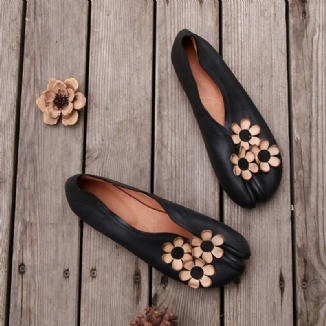 Retro Flowers Feet Split Handgefertigte Ballerinas