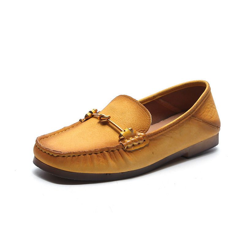 Schlichte Lässige Und Bequeme Flache Loafer