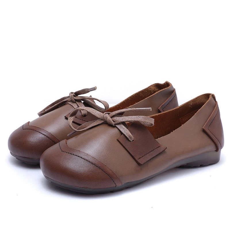 Schnürschuhe Für Damen Aus Retro-leder