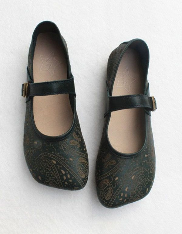 Sommer Flats Retro Leder Handmade 35-41