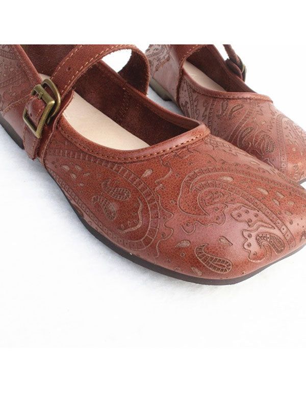 Sommer Flats Retro Leder Handmade 35-41